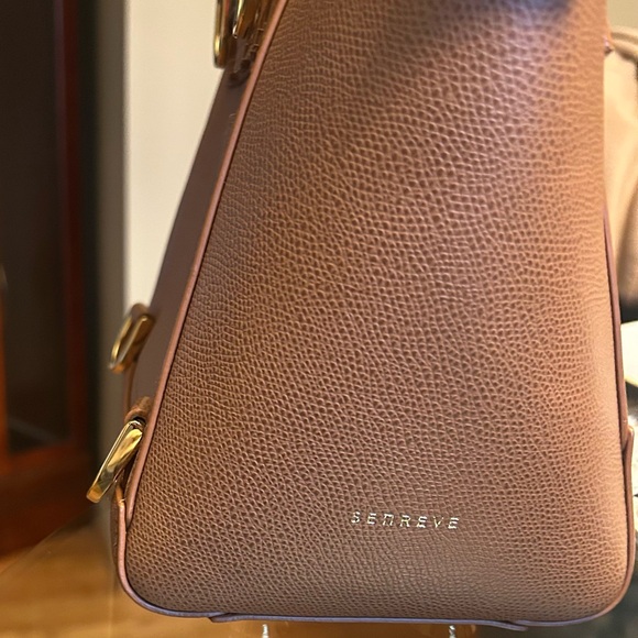 Senreve Brown Leather Crossbody Bag - Picture 3 of 4